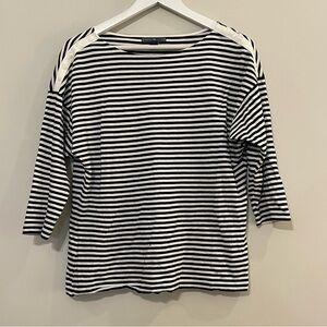 5/$25 AMERICAN LIVING Striped Boatneck Nautical Top Size Medium